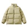 Autumn and winter new cotton-padded jacket men's solid color stand-up collar simple and loose warm cotton-padded jacket men's couple 