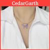 Collier d'Amitié Créatif en Alliage avec Design Géométrique et Breloque Papillon Pour Adolescents et Adultes