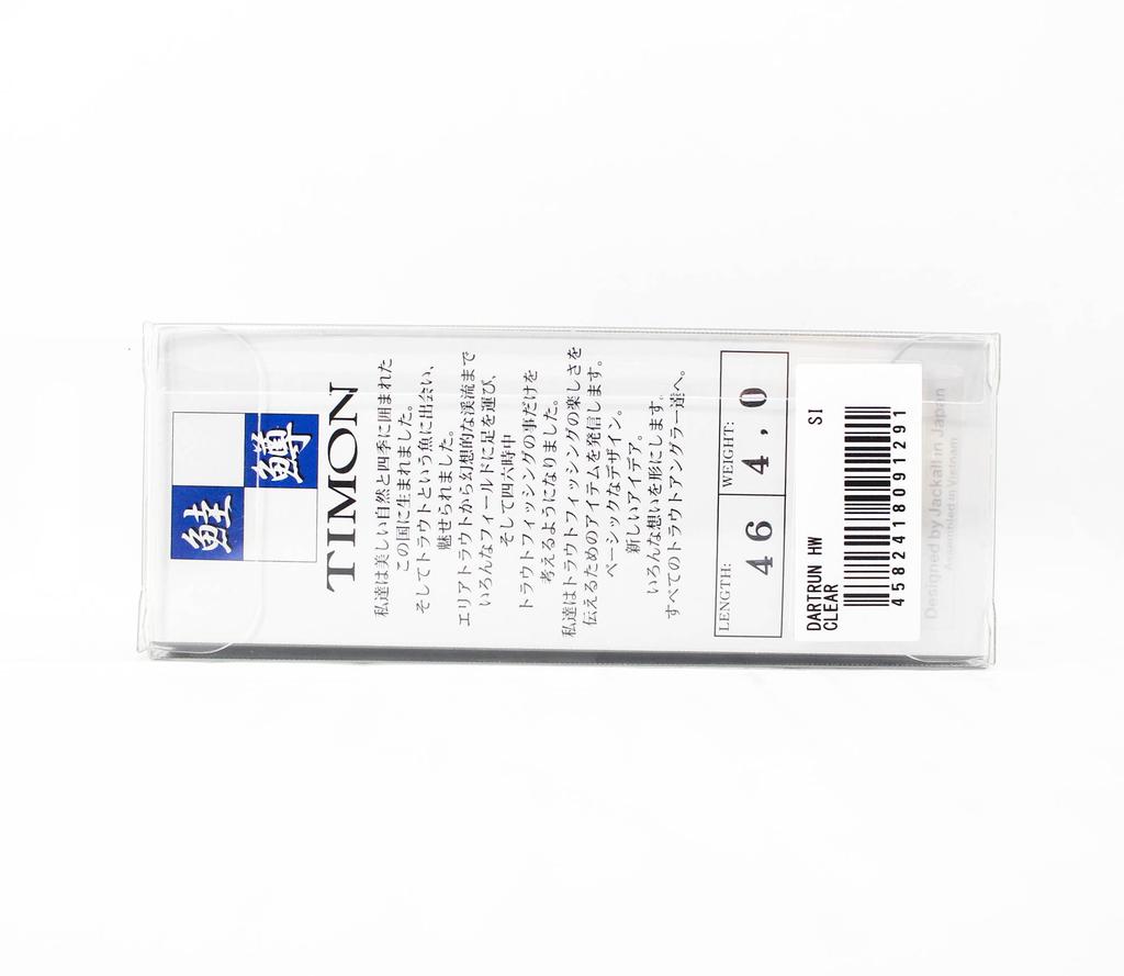 Jackall Timon Dart Run HW 46 mm Sinking Lure Clear (1291)