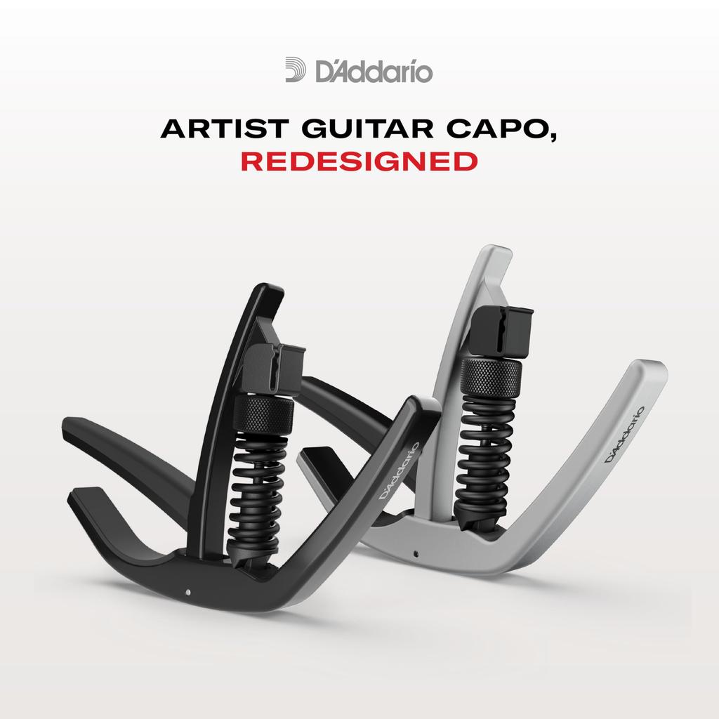 Kapodaster für NS Artist Capo Schwarz D'Addario Elektrische/Akustische Gitarren, Ein-Tasten-Typ, PW-CP-10