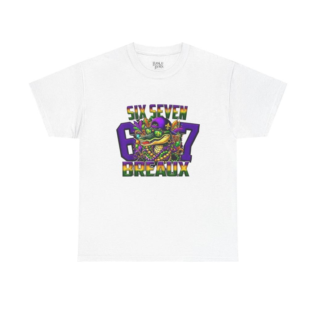 Six Seven 687 Breaux T-Shirt | Mardi Gras Alligator