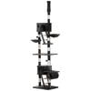 Floor-to-Ceiling Cat Tree for Indoor Cats, 240-260cm Adjustable Cat Tree - Dark Grey
