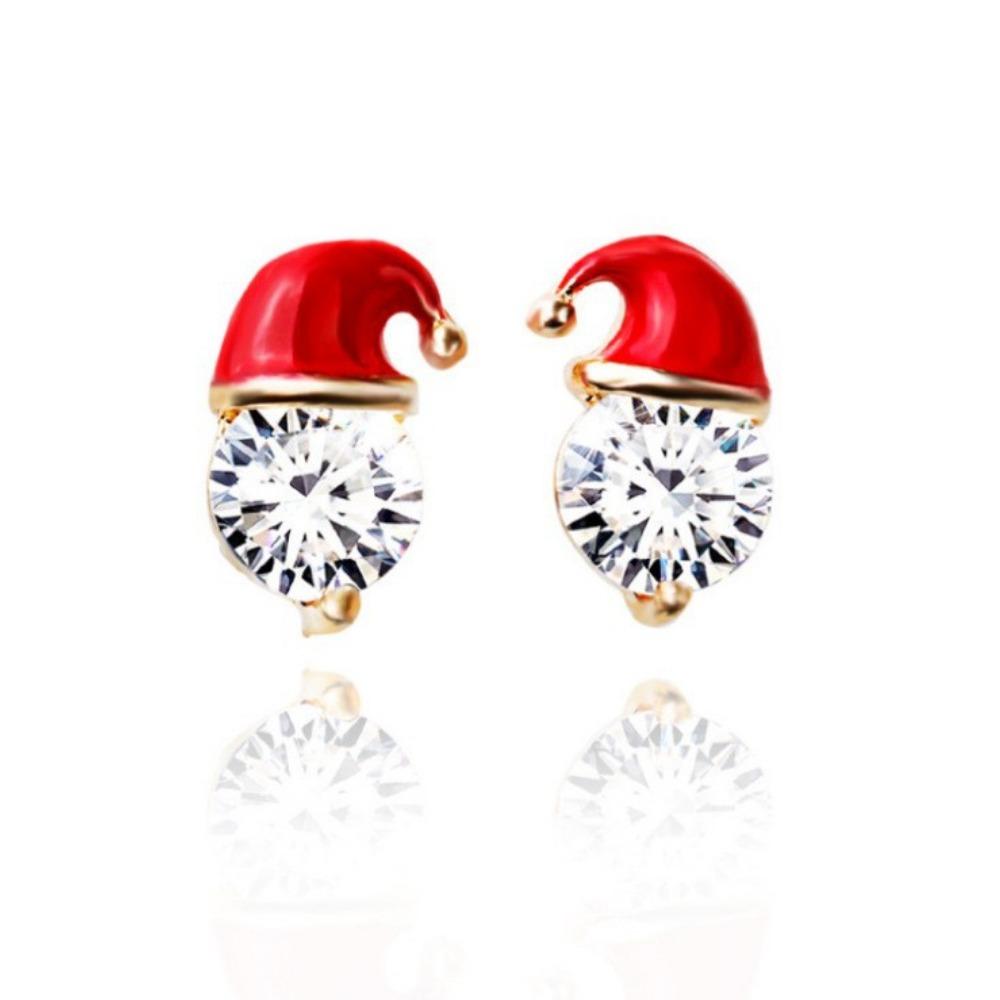 Christmas Santa Snowflake Earrings Cane Candy Bells Elk Earrings Christmas Hat Earrings