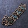 Labradorite Gemstone Handmade Copper Wire Wrap Bracelet 7-8" B2d66