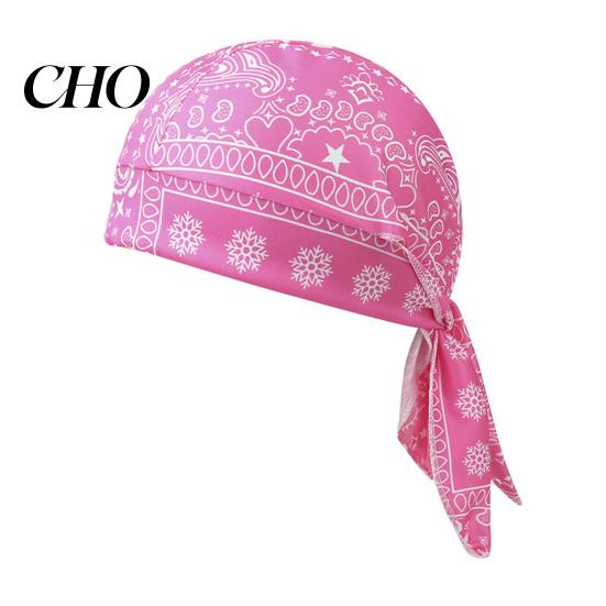 Hiking Headband Paisley Cooling Headscarf Cap Set, Sweat Wicking Adjustable Elastic Strap Bandana Straps Fit Breathable Hand Washable Headwrap Hat