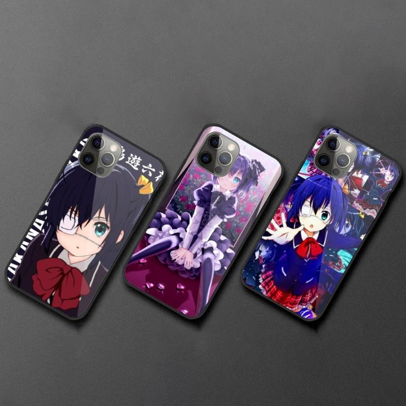 Demo Koi Ga Shitai Handyhülle für IPhone 14 13 12 11 XS X 8 7 6 Plus Mini Pro Max SE 2022 Schwarz PC TPU Glas Handyhülle