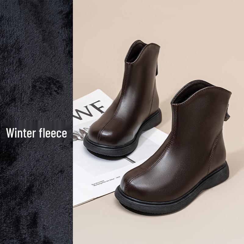 

Девочки Британский Стиль Ботинки Мартин - 2024 Осень/Зима Мягкая Подошва Кожаные Ботильоны для Маленьких Принцесс 25