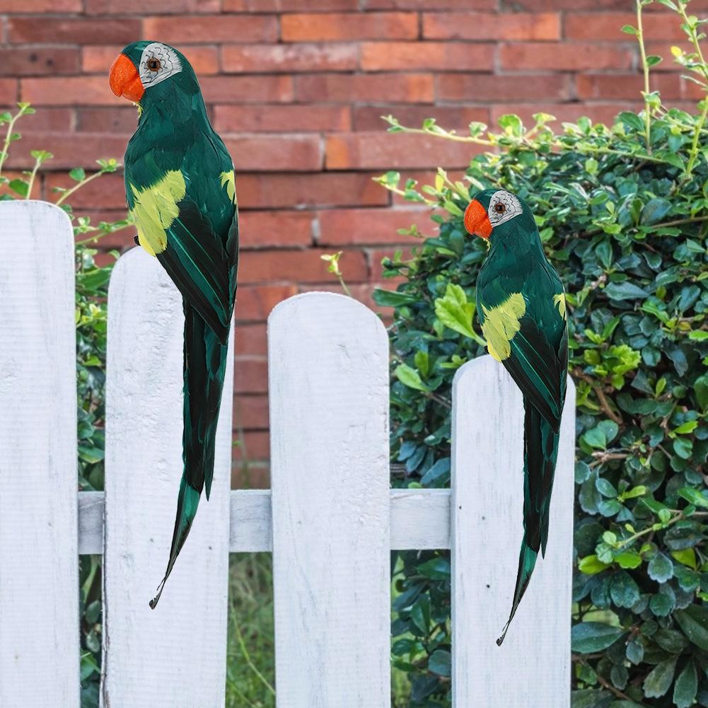 Beautiful Unique Simulation Parrot Decor Artificial Feather Bird Garden Landscape Decoration