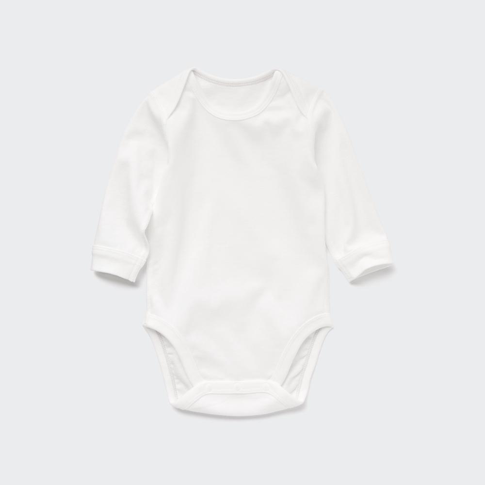 

UNIQLO BN bodysuit long sleeve 1P plain border 69 NAVY/70cm