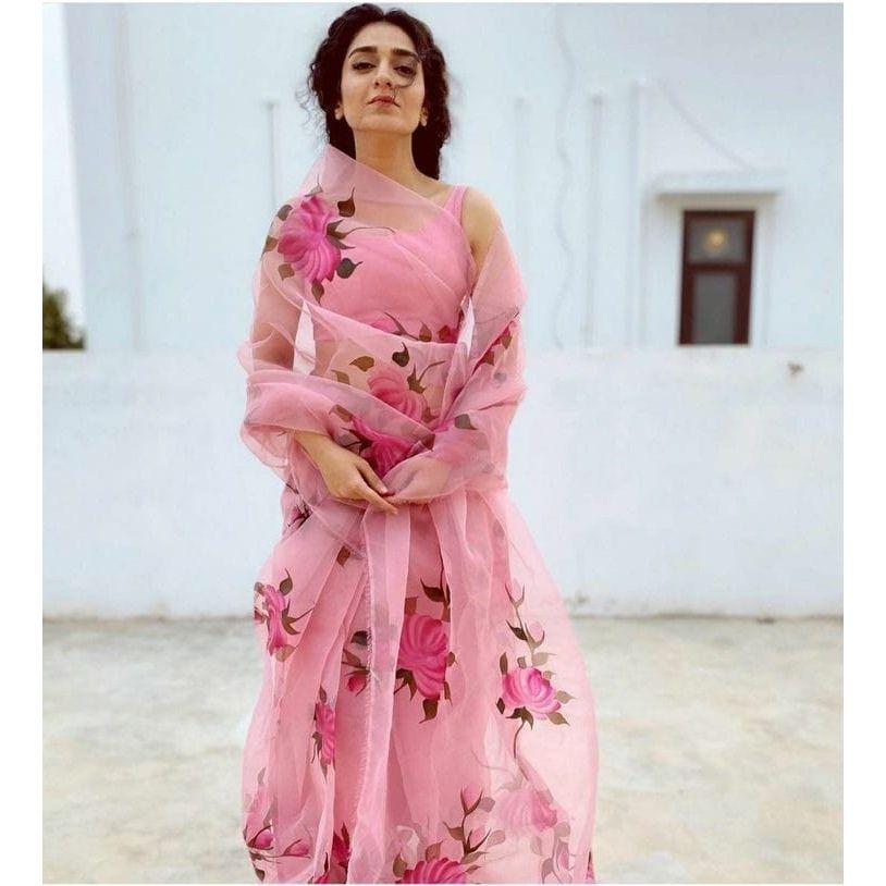 stylish casual wear & office wear saree for women, Blouse (Need To Be Stitched As Per Size And Fit)