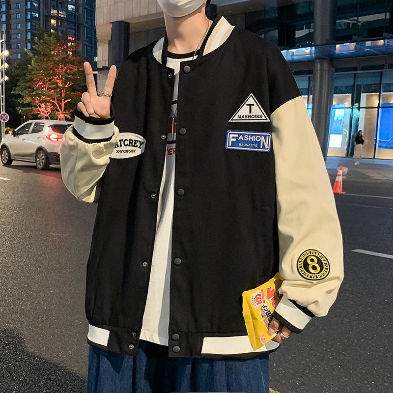 Men's Spring & Autumn Korean Style Trendy Baseball Jacket - High Street Casual Sportswear