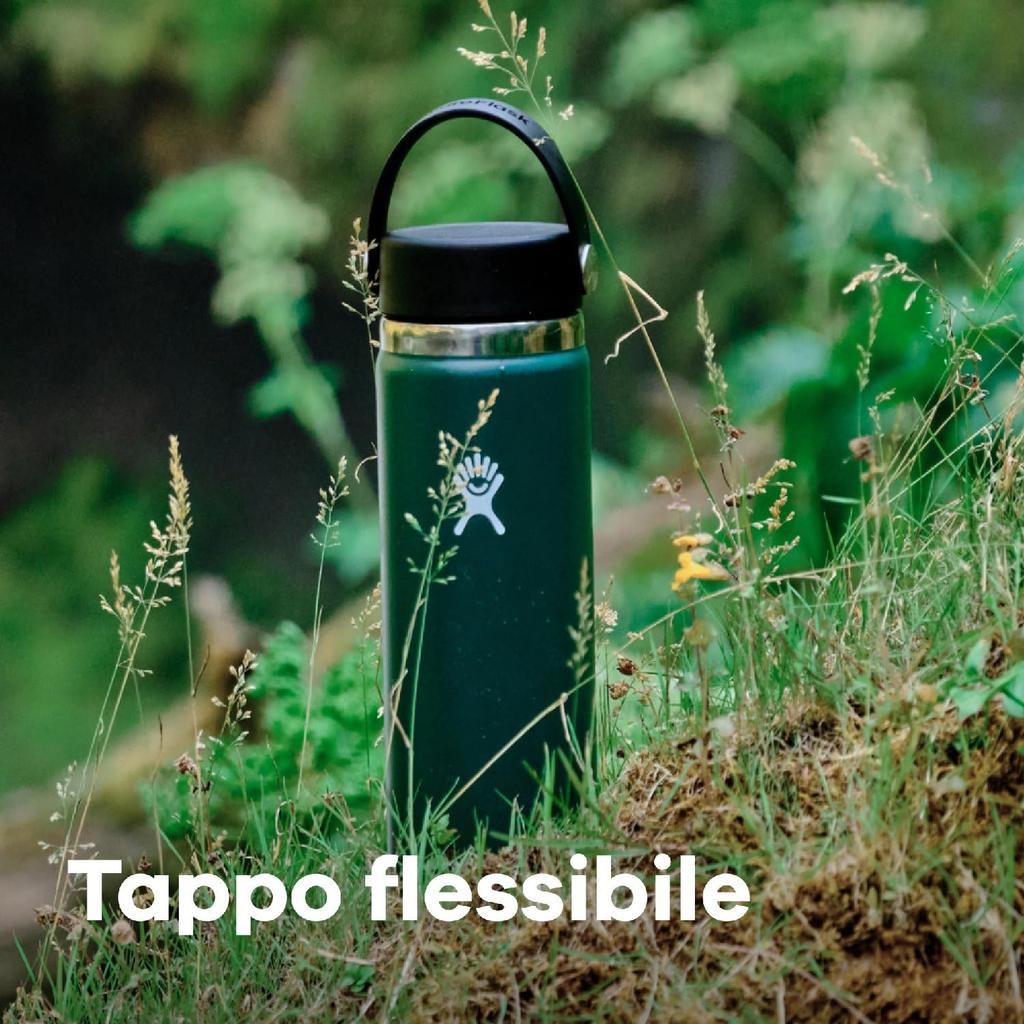Wide Mouth Stainless Steel Water Bottle, 32oz (946ml), Leaf Design, Insulated (Official Japanese Product)
