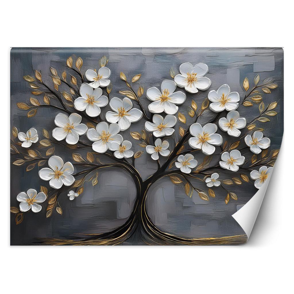 Wallpaper Tree Flowers Abstraction