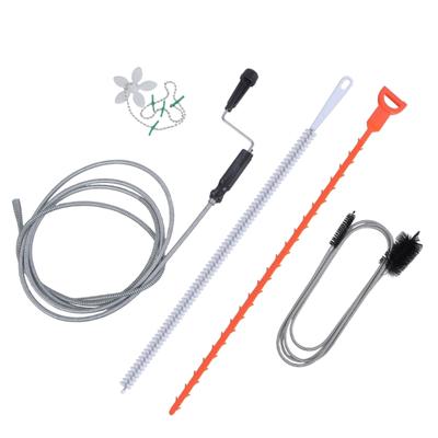 Pipe Cleaning Tool Drain Cleaning Solution with 5 Essential Tool for Bathroom and Kitchen Household Use Various Drains