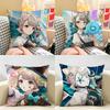 Lynette Genshin Impact Cushion Cover Natural Linen Organic Fabric DoubleSided Printing Room Sofa Decor Pillow Case