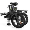 U4 Electric Bike 10.4Ah Battery 25KM/H Max Speed Front Suspension Disc Brake 3-Speed Modes 55+ Miles Range Compact Electric Bicycle with 16'' Tires
