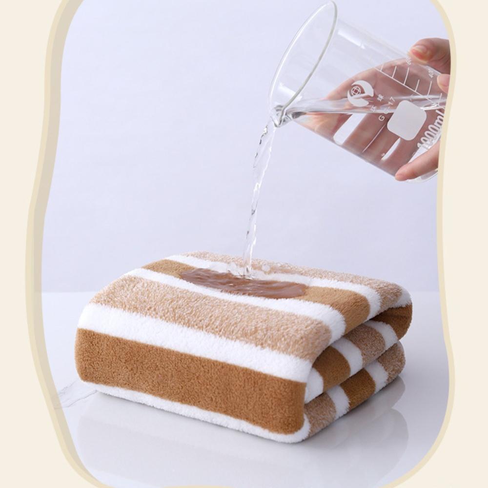 1 Pc Stripe Thickened Absorbent Soft Bath Towel for Home