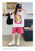 Girls' shorts set, summer new style, children's wear, summer wear, sports girl, big girl, stylish summer style, short sleeved two-piece set