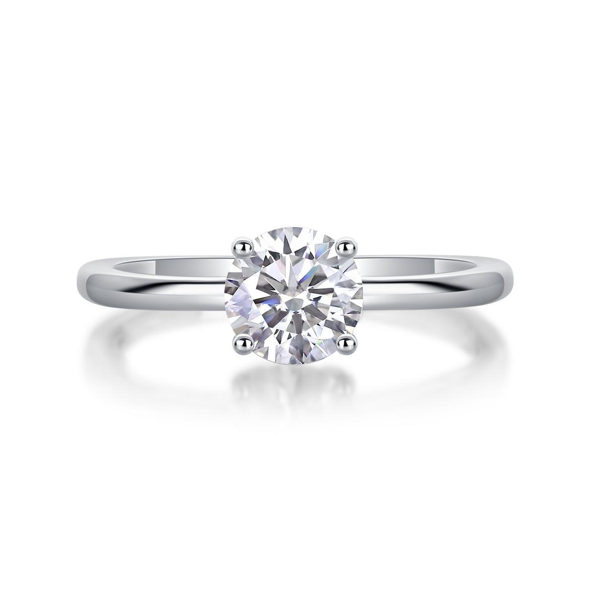 

S925 Silver Ring Moissanite Closed Love Ring Mido No. 9