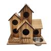 Verdicktes Holz Vogelhaus Futterhaus Rustikaler Stil Hängendes Vogelhaus Vogelbrutkasten Gartendekoration