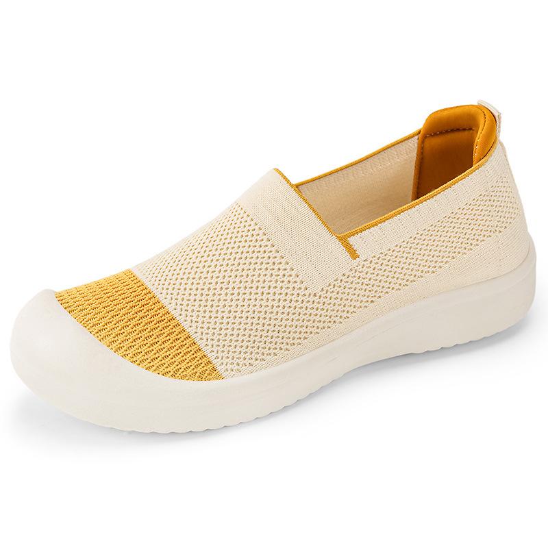 Women's Shoes Summer New Fly-woven Breathable Cloth Shoes Simple Shallow Mesh Shoes Polyurethane Lightweight Casual Shoes