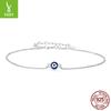 Fashion Trend Blue Devil'S Eye Anklet Cross-Border Personalized Versatile S925 Sterling Silver Anklet Jewelry