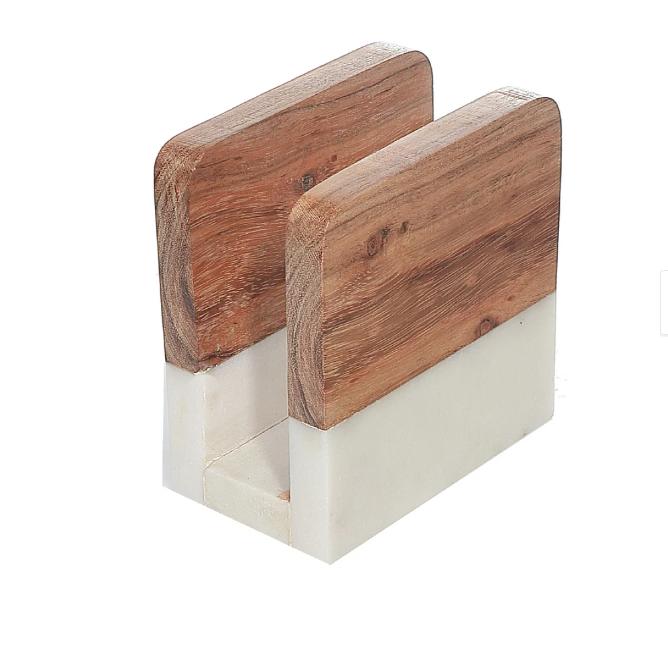 Natural Marble Napkin Holder for Kitchen Dining Table Décor Decorative Holders for Paper Napkins Upright Napkin Dispenser