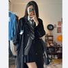 Women's Fashion Classic Slim-Waist Windbreaker Jacket - Simple Loose Casual Solid Color with Double Breasted and Chic Sleeves
