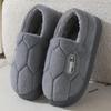 Men's Large Fur-Lined Cotton Slippers, Winter Warm, Sizes 45-48