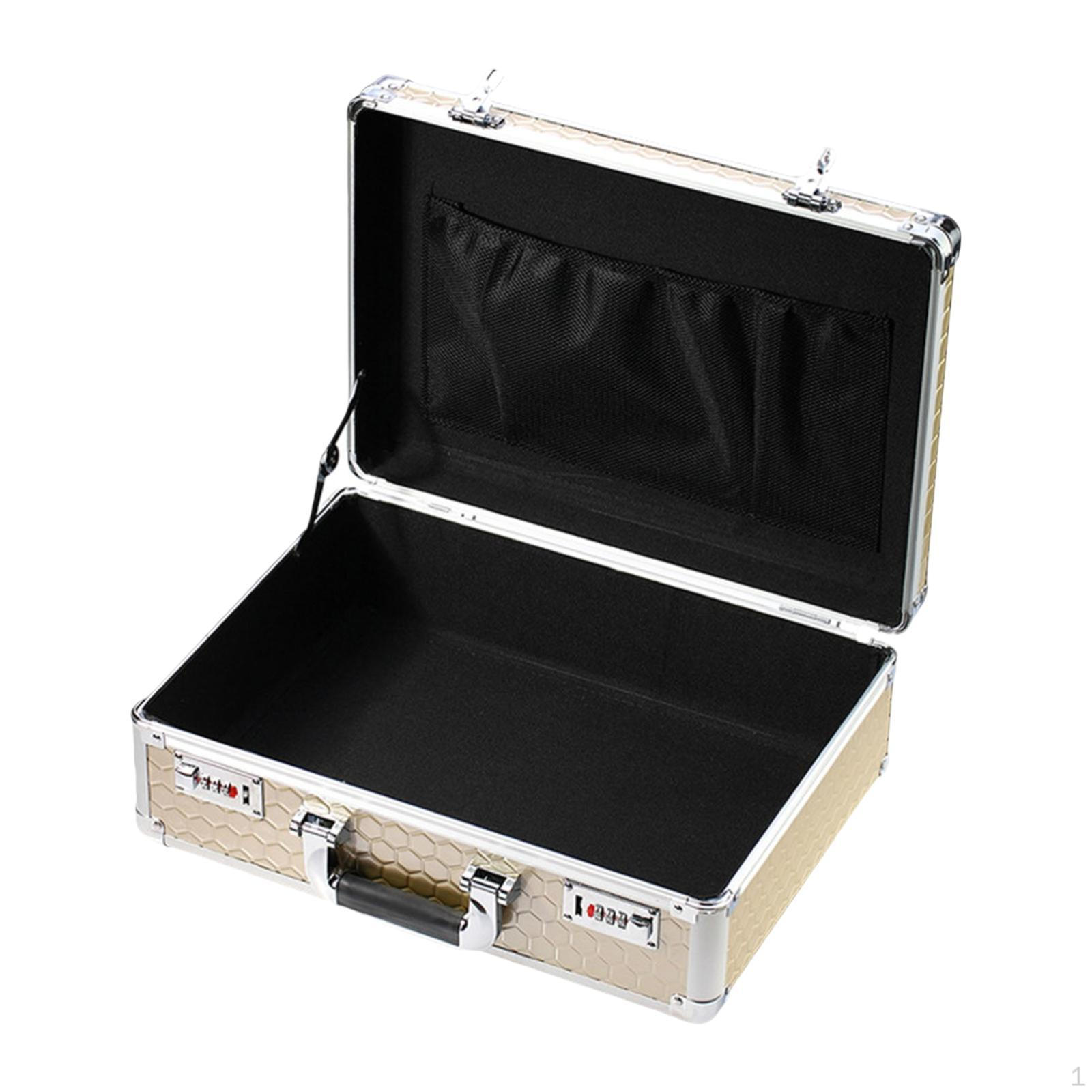 

Чохол для перенесення з алюмінієвого сплаву Жорсткий портфель Професійний мікрофонний інструмент Champagne no Foam