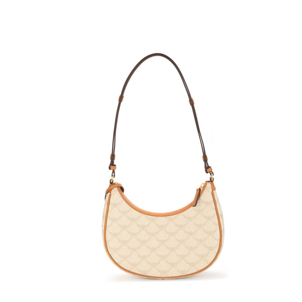 New MCM Himmel Canvas Shoulder Bag, Crossbody Bag Trumpets Women's Beige & Brown MWHFSAC02I9001