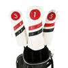 3Pcs Driver/Fairway Wood/Hybrid Club Head Cover Set Leather Golf-Club Headcovers Portable Golf Accessories for Women Men