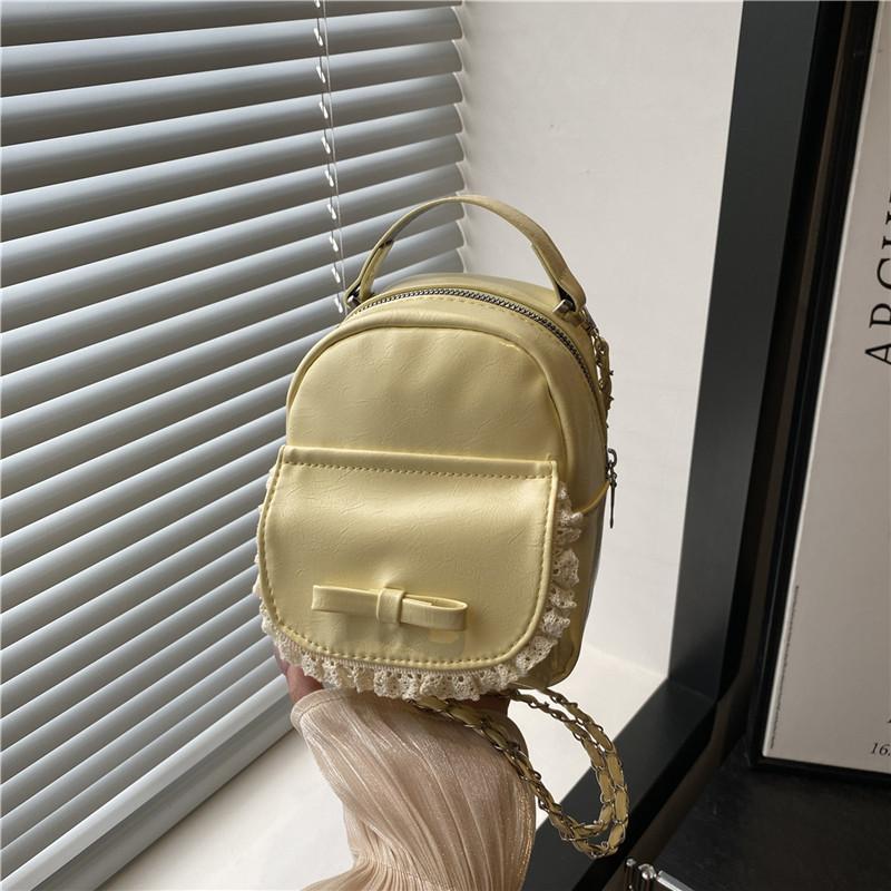 New Niche Fashion Mini Backpack Senmeng Casual Commuting Bow Backpack Small Schoolbag