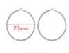 Brief Big Twist Round Circle Hoop Earrings for Women Punk Statement Earring Party Golden Silver Exaggerate Jewelry