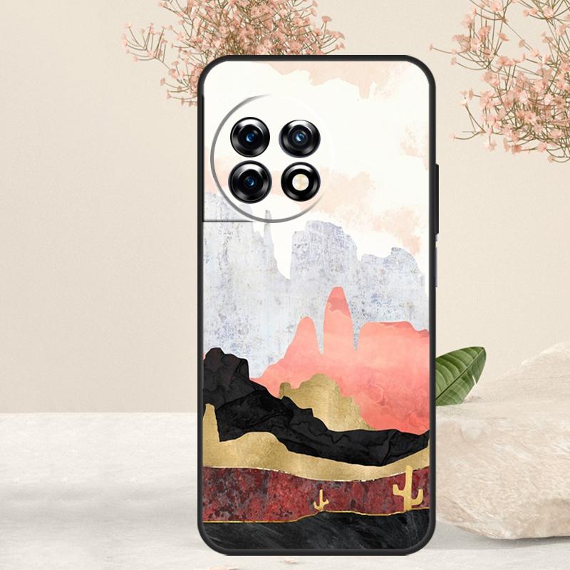 Gold Landscape Painting Case For OnePlus 15R 13R 13T 15 13 12 12R 11 10T 8 9 10 Pro Nord 5 CE 4 3 Lite N20 N30 Cover