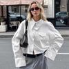 French lapel loose cotton short design shirt 1116 European and American autumn and winter fashion wholesale top women