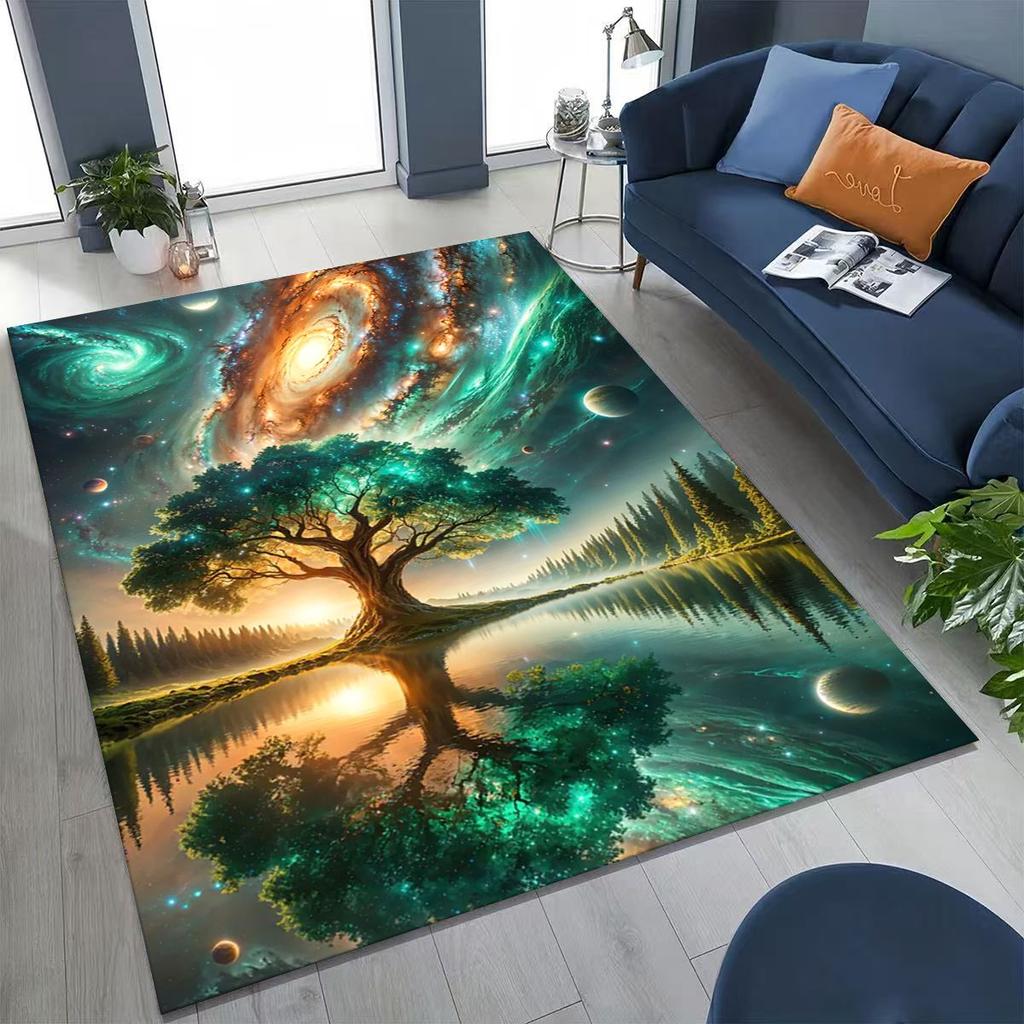 Nordic Dream Tree of Life Symbol Totem Yggdrasil Rug for Bedroom Living Room Sofa Home Doormat Decor,kid Non-slip Floor Mat Gift