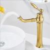 Chrome Basin Faucets Modern Gold Deck Mounted Bathroom Mixer Faucets High Bathroom Sink Faucet Taps