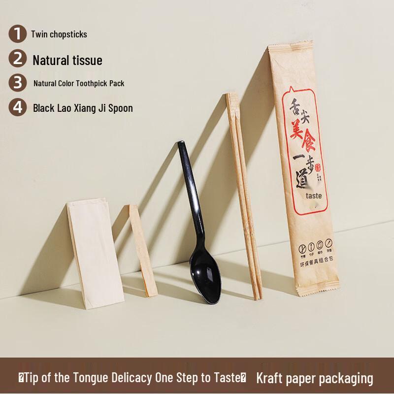 

Kraft Paper Meal Bag Set (100 Packs)