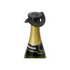 Bouchon à champagne - adhoc - noir - plastique et silicone