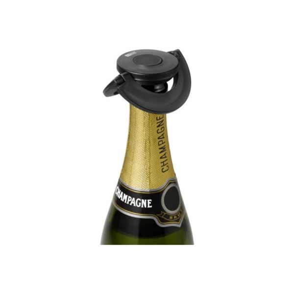 Bouchon à champagne - adhoc - noir - plastique et silicone