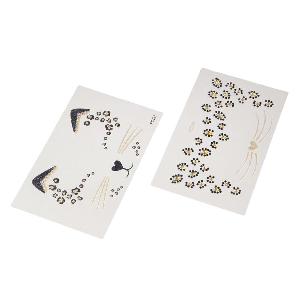 Temporary Cat Face Tattoo Long Lasting Tattoo Stickers Fake Cat Face Stickers Boys