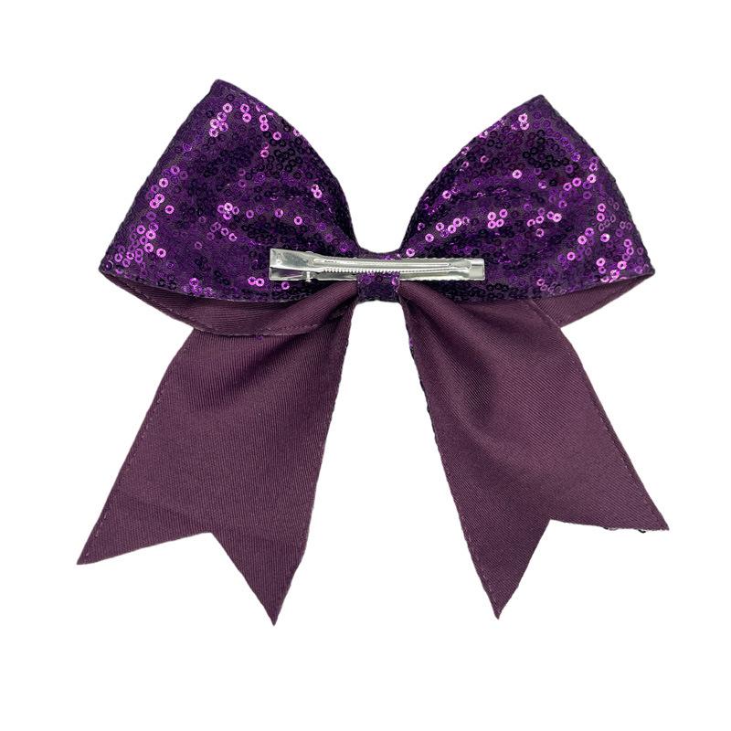 Fermacapelli a coda di rondine con paillettes ricamate per bambini, per cheerleading