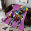 fashion Day of the Dead Dog Corgi Art Flannel soft warm plush blanket sofa living room pet hogar bedroom gift home Car portable