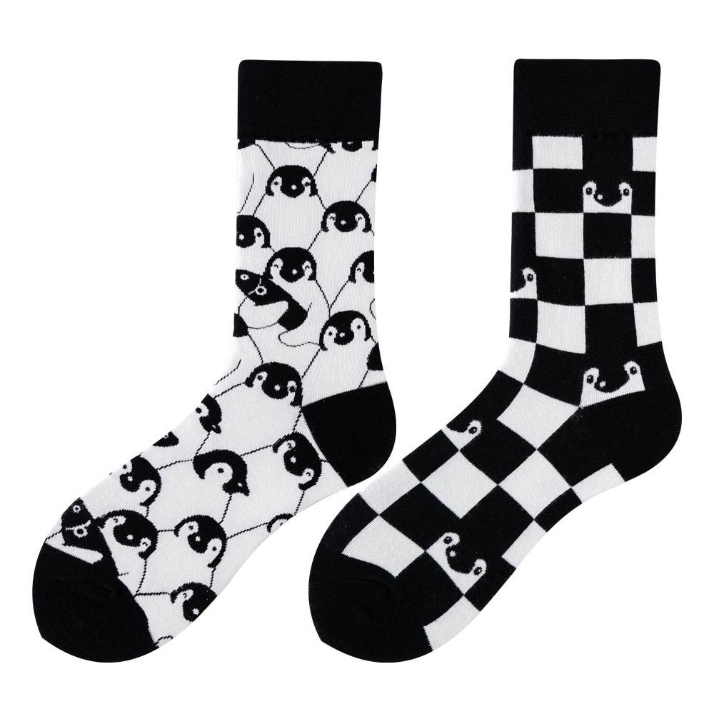 Asymmetric Colorful Christmas Cotton Socks for Couples