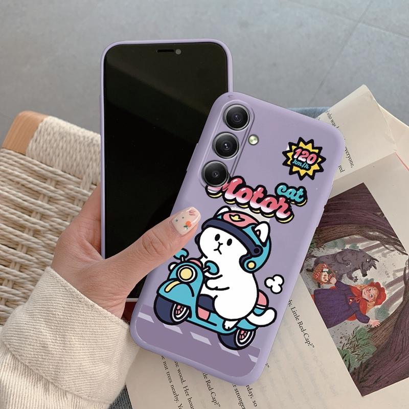 

Милый кот Мягкий силиконовый чехол для iPhone Xiaomi Redmi Note 13 14C 15 Samsung A55 A35 M35 M34 S24 FE S25 Huawei Honor Camera Защитный противоударный чехол Samsung Galaxy S9 Plus фиолетовый