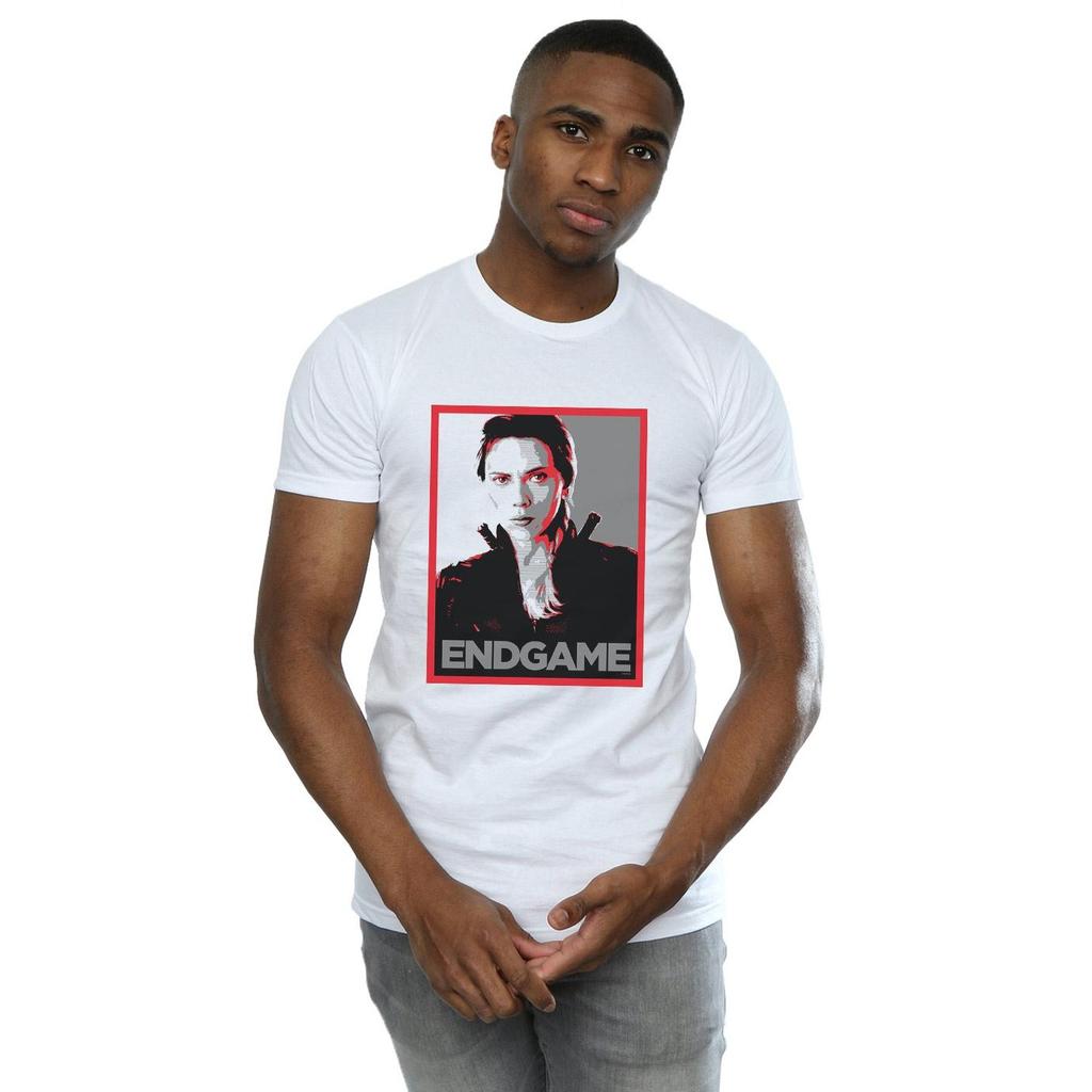 Marvel Mens Avengers Endgame Black Widow Poster T-Shirt