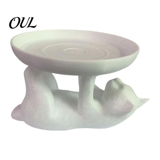 Practical Jewelry Dish Storage Rack, Cat Shape, Anti-Falling Ring Holder, Durable Clean And Tidy Rack Resin Anti-Slip Space-Saving Organizer, for Home