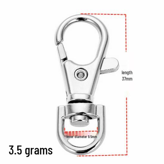 Zinc Alloy Lobster Clasp Keychain with Light Ring - DIY Jewelry Accessory