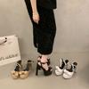 Hate the Sky High Niche Light Luxury 2025 Summer Handmade Women's Shoes Foreign Trade Retro Women's Shoes Sandals Outer Wear Catwalk High Heels
